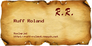 Ruff Roland névjegykártya
