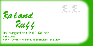 roland ruff business card